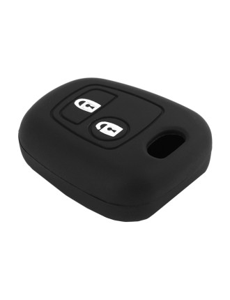 Θήκη κλειδιού για αυτοκίνητα Peugeot 1002-03, εύκαμπτη, μαύρη