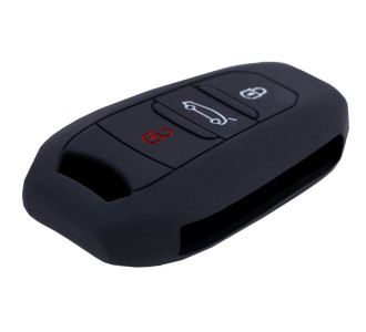Θήκη κλειδιού για αυτοκίνητα Peugeot 1002-04, εύκαμπτη, μαύρη