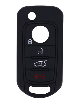 Θήκη κλειδιού για αυτοκίνητα Fiat 1006-06, εύκαμπτη, μαύρη