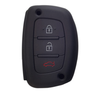 Θήκη κλειδιού για αυτοκίνητα Hyundai 1007-02, εύκαμπτη, μαύρη