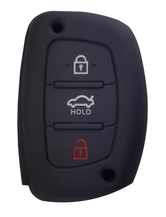 Θήκη κλειδιού για αυτοκίνητα Hyundai 1007-05, εύκαμπτη, μαύρη