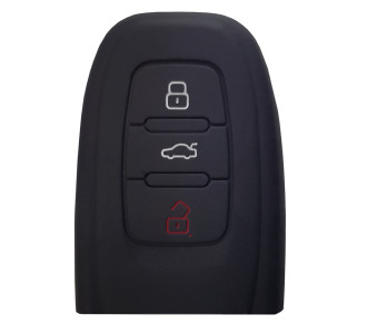 Θήκη κλειδιού για αυτοκίνητα Audi 1009-02, εύκαμπτη, μαύρη