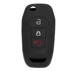 Θήκη κλειδιού για αυτοκίνητα Ford 1011-07, εύκαμπτη, μαύρη