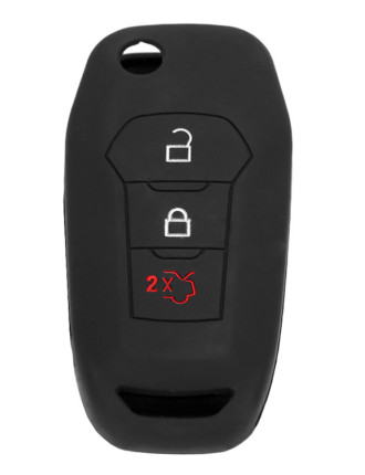 Θήκη κλειδιού για αυτοκίνητα Ford 1011-07, εύκαμπτη, μαύρη Θήκη κλειδιού για αυτοκίνητα Ford 1011-07, εύκαμπτη, μαύρη