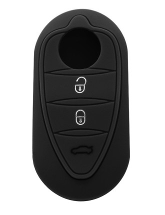 Θήκη κλειδιού για αυτοκίνητα Alfa Romeo 1019-01, εύκαμπτη, μαύρη Θήκη κλειδιού για αυτοκίνητα Alfa Romeo 1019-01, εύκαμπτη, μαύρη