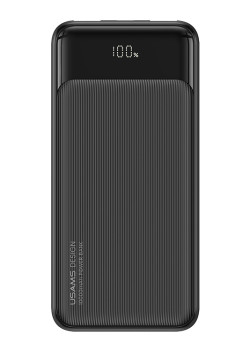 USAMS power bank US-CD198, 3x θύρες εξόδου, 10000mAh, 10W, μαύρο