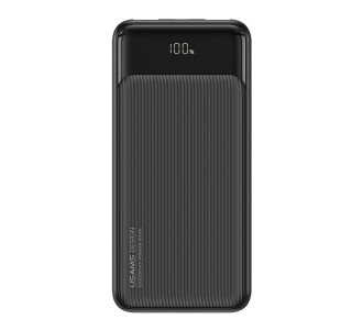 USAMS power bank US-CD198, 3x θύρες εξόδου, 10000mAh, 10W, μαύρο