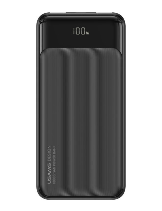 USAMS power bank US-CD198, 3x θύρες εξόδου, 10000mAh, 10W, μαύρο