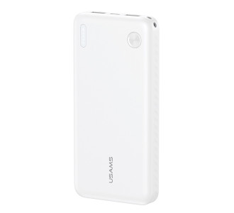 USAMS power bank CD253, 2x θύρες εξόδου, 10000mAh, 10W, λευκό