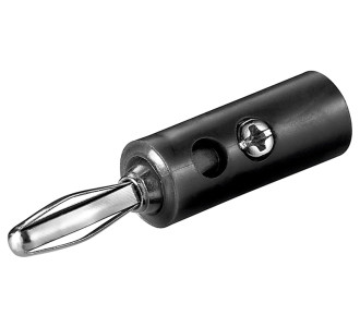 GOOBAY βύσμα μπανάνα plug 11373, αρσενικό 4.5mm, μαύρο, 10τμχ