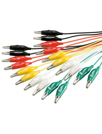 GOOBAY Σετ καλώδια με κροκοδειλάκια 11426, 0.48m, 10τμχ