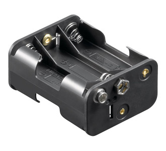 GOOBAY θήκη μπαταρίας 11467, για 6x AA μπαταρίες, μαύρη