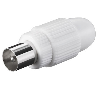 GOOBAY βύσμα coaxial 11500, αρσενικό, λευκό, 10τμχ GOOBAY βύσμα coaxial 11500, αρσενικό, λευκό, 10τμχ
