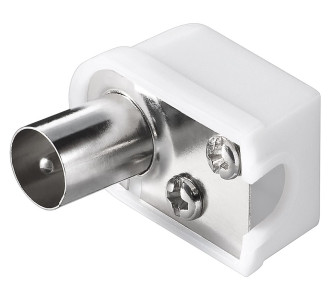 GOOBAY βύσμα coaxial 11502, γωνιακό, αρσενικό, λευκό, 10τμχ