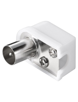 GOOBAY βύσμα coaxial 11502, γωνιακό, αρσενικό, λευκό, 10τμχ GOOBAY βύσμα coaxial 11502, γωνιακό, αρσενικό, λευκό, 10τμχ