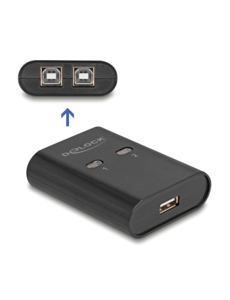 DELOCK USB Type B switch 11503, 2 σε 1, μαύρο DELOCK USB Type B switch 11503, 2 σε 1, μαύρο