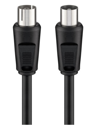 GOOBAY καλώδιο κεραίας αρσενικό σε θηλυκό 11563, <70dB, CCS, 7.5m, μαύρο