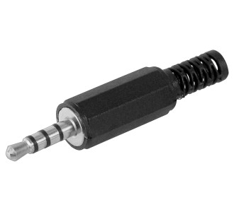 GOOBAY βύσμα 3.5mm 11578, 4 contacts, πλαστικό, μαύρο, 10τμχ