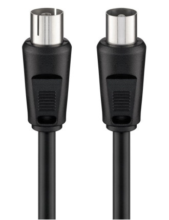 GOOBAY καλώδιο κεραίας αρσενικό σε θηλυκό 11722, <70dB, CCS, 2.5m, μαύρο