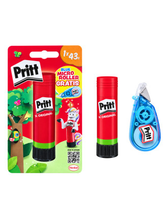 PRITT σετ κόλλα stick Original & διορθωτική ταινία, 43g, 5mmx6m, διάφανη PRITT σετ κόλλα stick Original & διορθωτική ταινία, 43g, 5mmx6m, διάφανη
