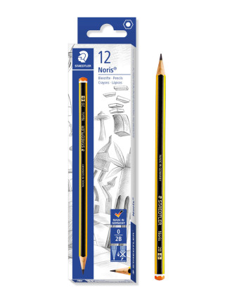 STAEDTLER ξύλινο μολύβι Noris 120-0, εξάγωνο, 2B0, 12τμχ
