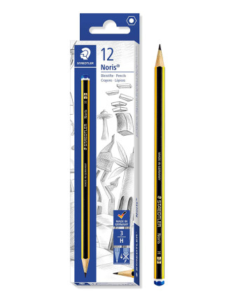 STAEDTLER ξύλινο μολύβι Noris 120-3, εξάγωνο, H3, 12τμχ