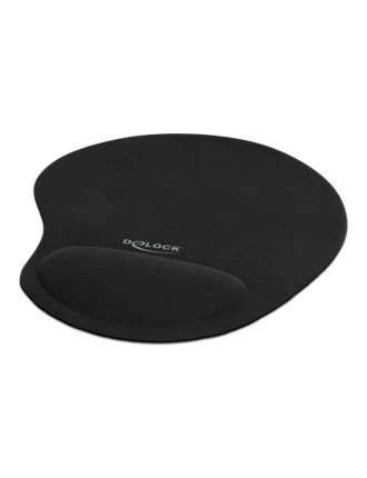 DELOCK mousepad 12040 με gel στήριγμα καρπού, 230 x 202mm, μαύρο DELOCK mousepad 12040 με gel στήριγμα καρπού, 230 x 202mm, μαύρο