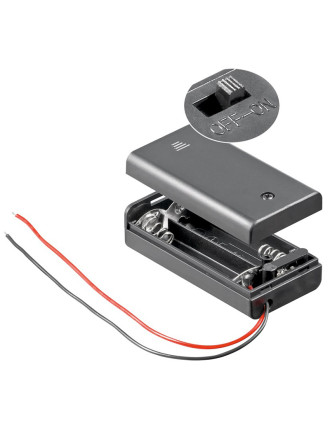 GOOBAY θήκη μπαταρίας με διακόπτη 12443, 2x AA LR6, αδιάβροχη, μαύρη GOOBAY θήκη μπαταρίας με διακόπτη 12443, 2x AA LR6, αδιάβροχη, μαύρη