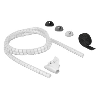 DELOCK σετ δεματικών καλωδίων 18392 με οργανωτές σιλικόνης/πλαστικό δεματικό/ταινία τύπου velcro, 5τμχ