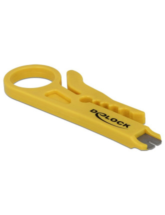 DELOCK Insertion Tool και Cable Stripper 18411, κίτρινο