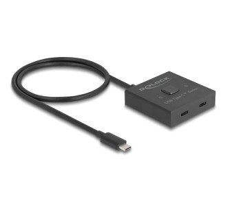 DELOCK USB-C switch 18911, 2 σε 1 bidirectional, 10Gbps, 8K, 100W, μαύρο DELOCK USB-C switch 18911, 2 σε 1 bidirectional, 10Gbps, 8K, 100W, μαύρο