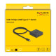 DELOCK USB-C switch 18911, 2 σε 1 bidirectional, 10Gbps, 8K, 100W, μαύρο DELOCK USB-C switch 18911, 2 σε 1 bidirectional, 10Gbps, 8K, 100W, μαύρο