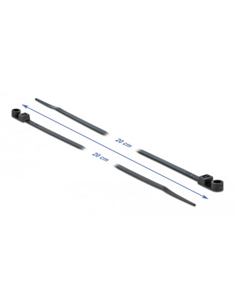 DELOCK Δεματικά καλωδίων 18950 με οπή στερέωσης, 200x4.8mm, μαύρα, 10τμχ DELOCK Δεματικά καλωδίων 18950 με οπή στερέωσης, 200x4.8mm, μαύρα, 10τμχ