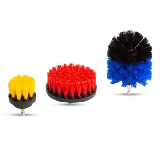 MOJE AUTO σετ βούρτσες καθαρισμού 19-628 για δράπανο, 3τμχ