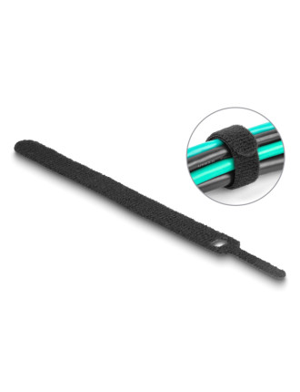 DELOCK δεματικά καλωδίων 19010, τύπου velcro, 12x150mm, μαύρα, 10τμχ