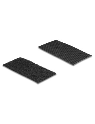 DELOCK αυτοκόλλητα τύπου Velcro 19105, 5x10cm, μαύρο, 10 ζεύγη