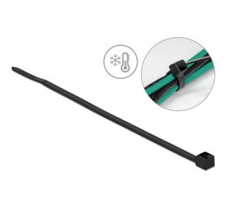 DELOCK Δεματικά καλωδίων 19187, 150x3.6mm, μαύρα, 100τμχ