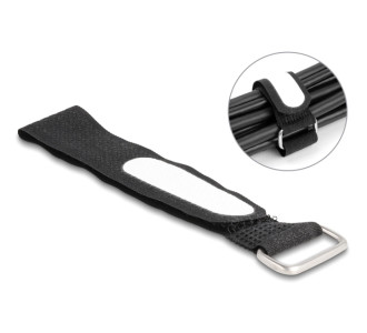 DELOCK ιμάντες τύπου Velcro 19606, 20.3 x 2cm, μαύρος, 5τμχ