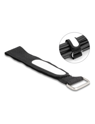 DELOCK ιμάντες τύπου Velcro 19606, 20.3 x 2cm, μαύρος, 5τμχ