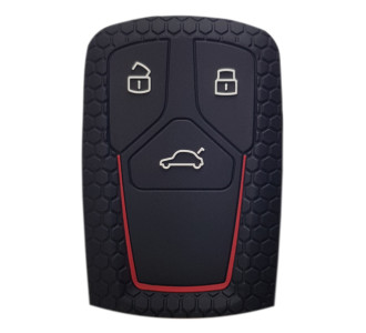 Θήκη κλειδιού για αυτοκίνητα Audi 2008-02, εύκαμπτη, μαύρη