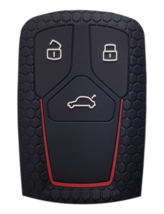 Θήκη κλειδιού για αυτοκίνητα Audi 2008-02, εύκαμπτη, μαύρη