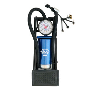 ALCA τρόμπα ποδιού 201200 με μανόμετρο, 100PSI, μπλε