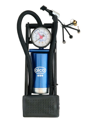 ALCA τρόμπα ποδιού 201200 με μανόμετρο, 100PSI, μπλε ALCA τρόμπα ποδιού 201200 με μανόμετρο, 100PSI, μπλε