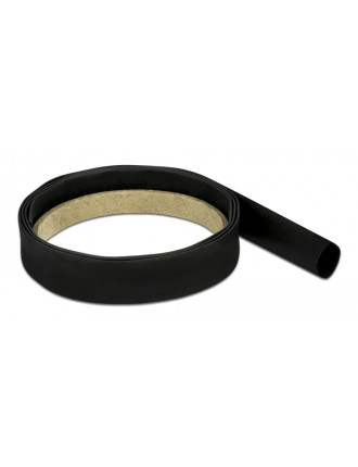 DELOCK Θερμοσυστελλόμενο μονωτικό για καλώδια 20659, 1mx12mm, 4:1 μαύρο