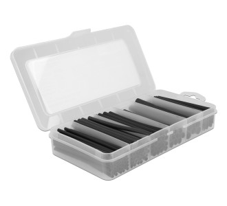 DELOCK σετ θερμοσυστελλόμενων μονωτικών 20734, 4:1 & 3:1, μαύρα, 116τμχ