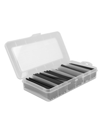 DELOCK σετ θερμοσυστελλόμενων μονωτικών 20734, 4:1 & 3:1, μαύρα, 116τμχ