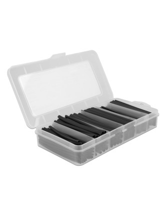 DELOCK σετ θερμοσυστελλόμενων μονωτικών 20735, 2:1, μαύρα, 196τμχ