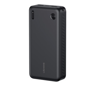 USAMS power bank CD254, 2x θύρες εξόδου, 20000mAh, 10W, μαύρο
