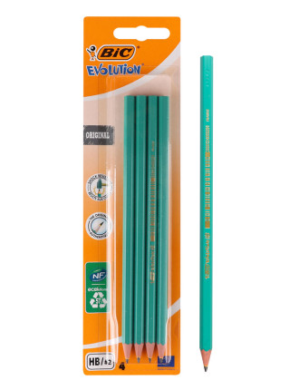 BIC μολύβι γραφίτη 2168902762 Evolution, εξάγωνο, HB, πράσινο, 4τμχ BIC μολύβι γραφίτη 2168902762 Evolution, εξάγωνο, HB, πράσινο, 4τμχ
