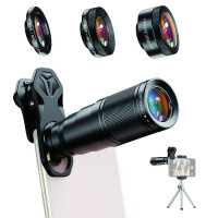 APEXEL σετ φακών για smartphone 22X105-4IN1 με τρίποδο, 4 σε 1, 22x zoom APEXEL σετ φακών για smartphone 22X105-4IN1 με τρίποδο, 4 σε 1, 22x zoom